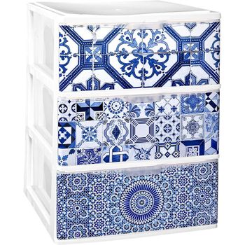 Cajonera De Plástico Modelo Alhambra 3 Cajones 48x37x28,5cm