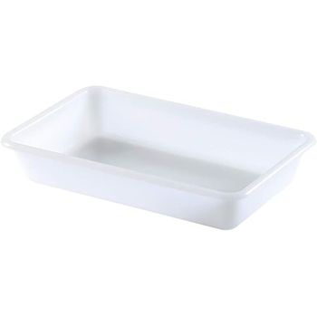 Com-fort House | Bandeja De Plástico | Barreño De Plástico Rectangular | Bandeja De Almacenamiento | Color Blanco | Tamaño 1: 305 X 195 X 60 | Pack De 3 Unidades