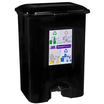 Cubo Industrial 100 Litros. Negro + 3x Bolsas De Basura De 10  Unidades, ø51,5x67 Cm con Ofertas en Carrefour