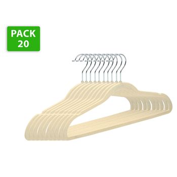 Percha Para Falda, Percha De Madera Con Pinzas De Metal, Diseño Elegante, Gancho De Acero Inoxidable Giratorio, - Blanco, 24 con Ofertas en  Carrefour