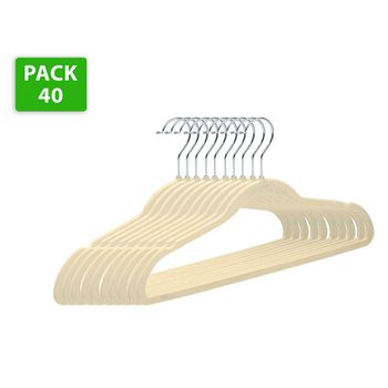 PERCHAS TERCIOPELO PACK X 5PCS - BEIGE — Guapa