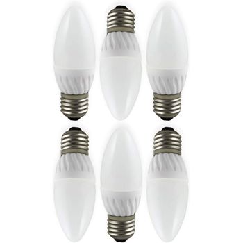 Com-fort House Bombilla Led Tipo Vela - Conector E27 5w Luz Fría (6 Und.)