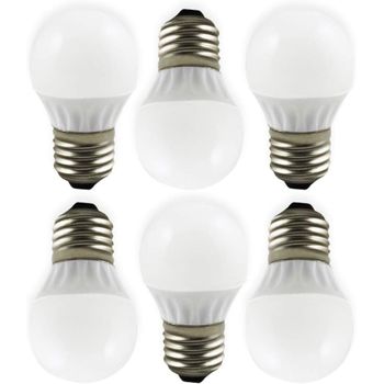 Com-fort House | Bombilla Led Tipo Bola | Conector De Tipo E27 | Potencia De 5w | Tipo De Luz: Cálida | Bombillas De Eficiencia Energética | Pack De 6 Unidades|