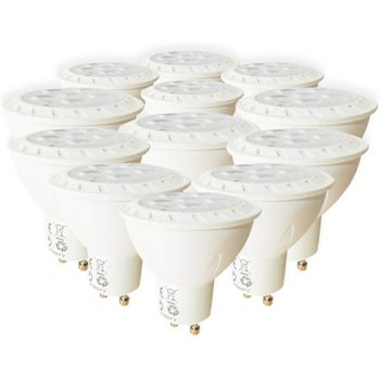 Com-fort House | Bombilla De Tipo Halógenos Led Gu10 | Potencia De 6,5w | Tipo De Luz: Cálida | Bombillas De Eficiencia Energética | Pack De 12 Unidades|