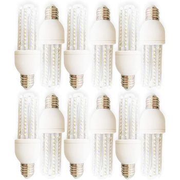 Com-fort House | Bombilla Led Tipo Maíz U2 | Conector De Tipo E27 | Potencia De 12w | Tipo De Luz: Fría | Bombillas De Eficiencia Energética | Pack De 12 Unidades|