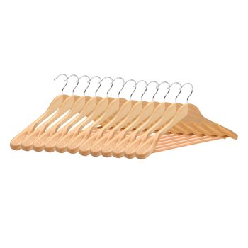 Percha Para Falda, Percha De Madera Con Pinzas De Metal, Diseño Elegante, Gancho De Acero Inoxidable Giratorio, - Blanco, 24 con Ofertas en  Carrefour