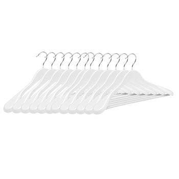 Percha Para Falda, Percha De Madera Con Pinzas De Metal, Diseño Elegante, Gancho De Acero Inoxidable Giratorio, - Blanco, 24 con Ofertas en  Carrefour