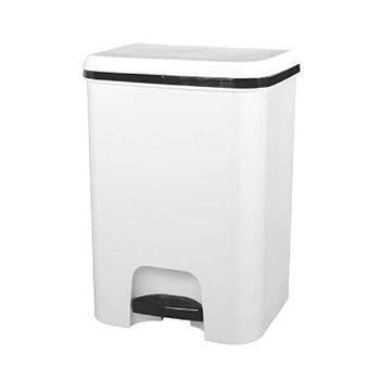 Com-fort House | Cubo De Basura Con Pedal | Capacidad De 26 Litros | Cubo Reciclaje | Color Blanco | Cubo De Basura Cocina | Piezas Extraíbles | Limpieza Fácil |