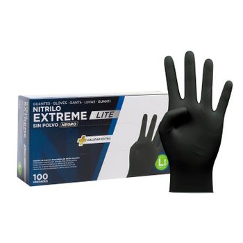 Com-fort House - Guantes Nitrilo Resistentes - Color Negro- Colección Extreme Lite - Guantes De Látex Sin Polvo - Disponible En Tallas M,l