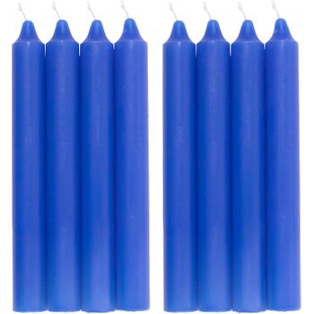 Com-fort House- Vela De Mesa Azul - Pack Velas De 8 Unidades - Velas Decorativas Sin Perfume - Velas Para Tu Hogar