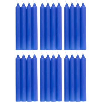 Com-fort House- Vela De Mesa Azul - Pack Velas De 24 Unidades - Velas Decorativas Sin Perfume - Velas Para Tu Hogar