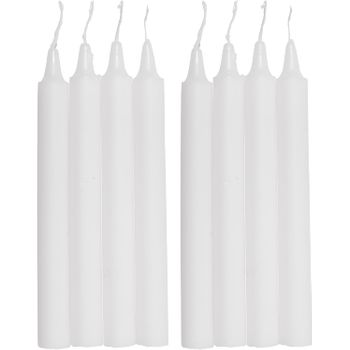 Com-fort House- Vela De Mesa Blanca - Pack Velas De 8 Unidades - Velas Decorativas Sin Perfume - Velas Para Tu Hogar