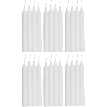 Com-fort House- Vela De Mesa Blanca - Pack Velas De 24 Unidades - Velas Decorativas Sin Perfume - Velas Para Tu Hogar