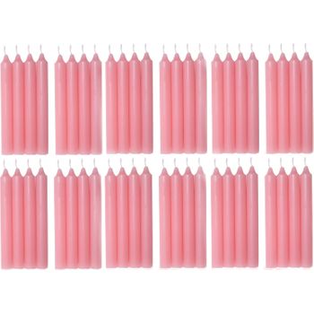 Com-fort House- Vela De Mesa Rosa - Pack Velas De 48 Unidades - Velas Decorativas Sin Perfume - Velas Para Tu Hogar