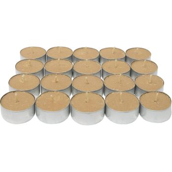 Com-fort House | Velas De Te Perfumadas | Pack Velas De 20 Unidades | Velas De Té Calientaplatos | Tealight | 4,5 Horas De Duración | Olor Canela [clase De Eficiencia Energética A]