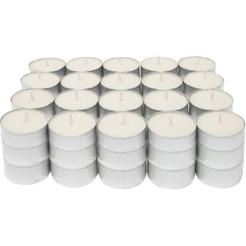 Com-fort House | Velas De Te Perfumadas | Pack Velas De 20 Unidades | Velas De Té Calientaplatos | Tealight | 4,5 Horas De Duración | Olor Coco [clase De Eficiencia Energética A]