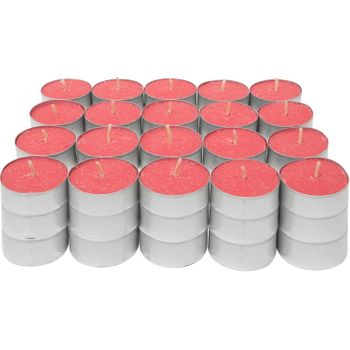 Com-fort House | Velas De Te Perfumadas | Pack Velas De 20 Unidades | Velas De Té Calientaplatos | Tealight | 4,5 Horas De Duración | Olor Frutas Del Bosque [clase De Eficiencia Energética A]