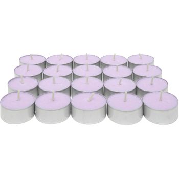 Com-fort House | Velas De Te Perfumadas | Pack Velas De 100 Unidades | Velas De Té Calientaplatos | Tealight | 4,5 Horas De Duración | Olor Jazmín De Noche [clase De Eficiencia Energética A]