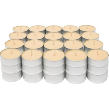 Com-fort House | Velas De Te Perfumadas | Pack Velas De 20 Unidades | Velas De Té Calientaplatos | Tealight | 4,5 Horas De Duración | Olor Sorbete Sandía [clase De Eficiencia Energética A]