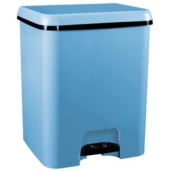 Com-fort House | Cubo Pedal Duo Ecologico Azul 52l.