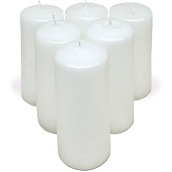 Com-fort House- Velas Blancas | Pack Velas De 6 Unidades | Velas 6x15cm | Tealight | Velas Decorativas Sin Perfume |