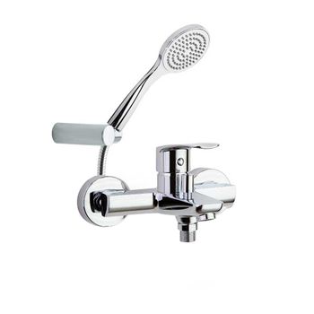 Ramon Soler Breh570502t1 New Fly Grifo Monomando Bañera Con Equipo De Ducha Cromo