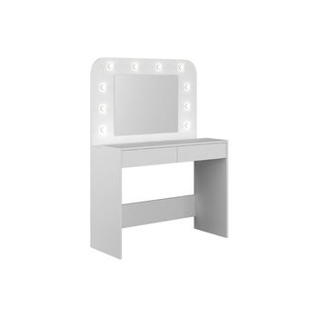 Tocador de maquillaje con luces LED MDF blanco 110x55x145 cm - referencia  Mqm-331546