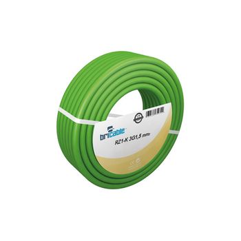 Manguera De 1kw Exter. Rvk 3g1,5 100mt Top Cable Verde Marca Bricable