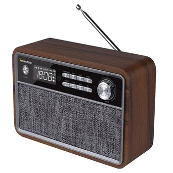 Radio Sunstech Rpbt500 Bluetooth Madera