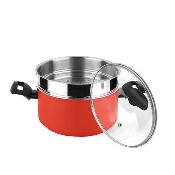 Olla Maxima+tapa+steamer 20cm Roja Aluminio 3004 Fagor - Neoferr..