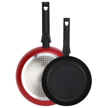 Set Juego Sartenes 20-24-28 Cm Inducción Aluminio Extragrueso Antiadherente  Ecológico Sin Pfoa Rojo Fagor Nela Rouge con Ofertas en Carrefour