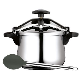 Fagor Rapid Xpress Olla a Presión 6 + 4 Litros, Inducción, Express Super  Rápida, Acero Inox. 18/10, Todo Tipo Cocinas, Fondo Termo Difusor, 2  Niveles de Presión, 5 Sistemas de Seguridad : : Hogar y cocina