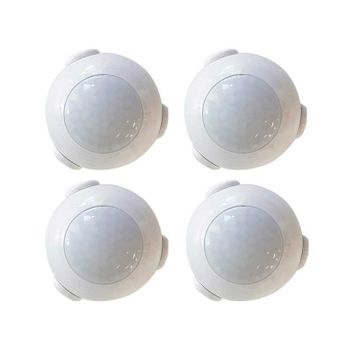 Pack 4 Sensores De Movimiento Wifi Con Aviso Vía Smartphone/app | 7hsevenon Home | Detector De Movimientos Wifi Inalámbrico | Compatible Con Ios Y Android | Color Blanco | 2 Años De Garantía