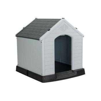 Caseta Para Perros Pequeños Orion91 | Dimensiones 66,5x73,6x69,5cm | Caseta De Plástico 100% Reciclable Y Ecológico | Caseta Mascota Exterior E Interior