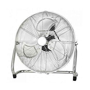 Ventilador De Suelo 16" 40cm 100w 3 Velocidades Circulador Plateado O91