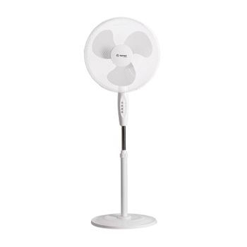 Ventilador De Pie Blanco 40w De Potencia | Modelo White Comfort Ø40 Cm De Orion91 | Ventilador De Pie Oscilante Y Altura Ajustable | Ventilador De Pie Controlable Con 3 Velocidades