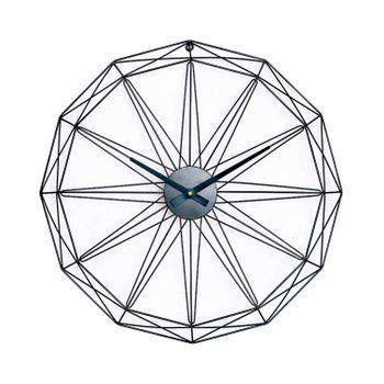 Orion91 - Reloj De Pared Moderno Negro Ø60cm, Aluminio/metal, Hogar, Oficina Y Despacho, Movimiento Agujas Continuo, Extra Silencioso, Diseño Geométrico, Estilo Moderno, Color Negro