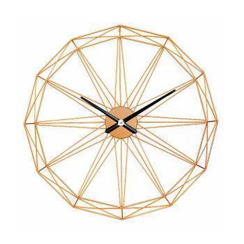 Orion91 - Reloj De Pared Moderno Dorado Ø80cm, Aluminio/metal, Hogar, Oficina Y Despacho, Movimiento Agujas Continuo, Extra Silencioso, Diseño Geométrico, Estilo Moderno, Color Dorado