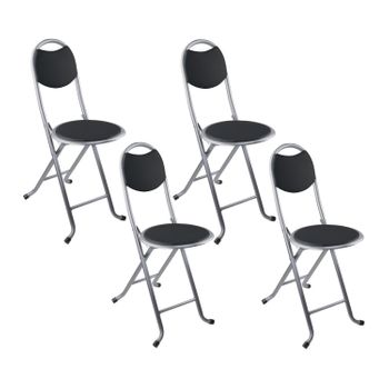 Taburete Alto De Cocina Plegable Con Reposapies De Metal Y Madera Negro con  Ofertas en Carrefour