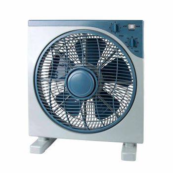 Ventilador De Sobremesa Ø30cm 50w 3 Velocidades Box Gris/azul Thinia Home