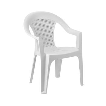 Silla Con Reposabrazos Stack Blanca 52x40x82cm Thinia Home