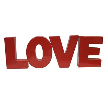 Letrero Letras Love En Chapa De Acero Para Colgar O Sobreponer - Color Rojo 100 X 28 Cm – Spazioluzio