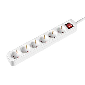 Regleta 6 Enchufes Schuko 5m Blanco Con Interruptor 7hsevenon