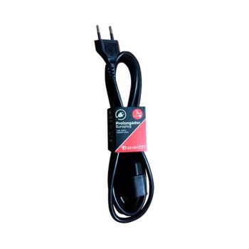 Cable alargador de alimentación aisens a132-0600 - cee7 macho - cee7 hembra  - 2m - negro