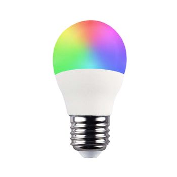 Bombilla Inteligente Led Esférica E27 Multicolor | 7hsevenon Home | Bombilla Inteligente Wifi Compatible Con Alexa Y Google Home | Potencia 5w | Bombilla Regulable Con App Smart Life