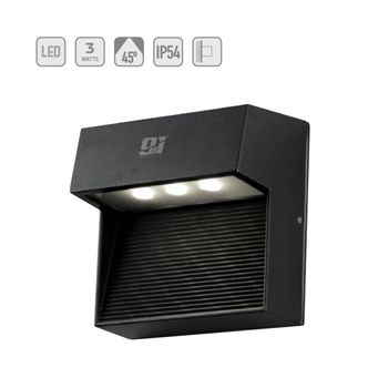 Donclaif Aplique Led Inox Ip54 3w 257lm Blanco Neutro 4000k - Iluminación Exterior - Unidad