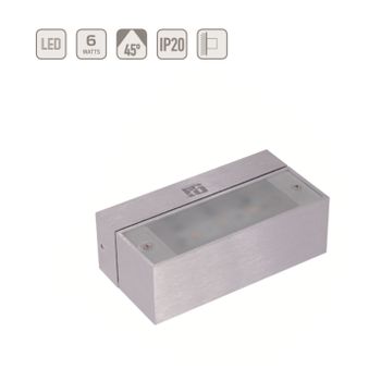 Donclaif Aplique Led Indoor 513 Lm Cube-iv 6w 4000k 150x150x79mm Nine&one - Alta Luminosidad - Unidad