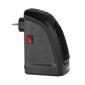 Mini Calefactor De Enchufe A Pared 400w Negro Raydan Home