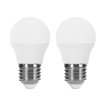 Pack 2 Bombillas Led Esférica E27 6w Equi.40w 470lm 10000h 1primer Leader