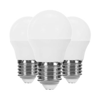 Pack 3 Bombillas Led Esférica E27 6w Equi.40w 470lm 15000h Primer Leader